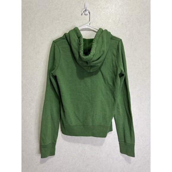 HOLLISTER Hoodie Green Sherpa Lined Jacket Spell Out Y2K 2000’s MEDIUM Soft - Picture 3 of 9